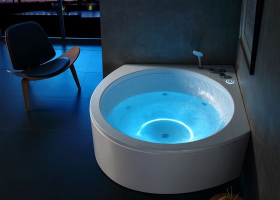 Bathtub With 1350mm Circle Waterfall Bt Music Led Light