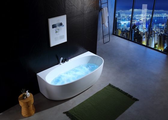 Outdoor Spa Massage Bathtub With One Piece Led Bottom Light 