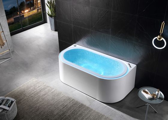 Massage Bathtub With Overflow Recycled Water One Piece Led Bottom Light Bluetooth Music