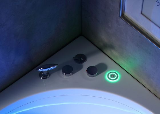 Bathtub With 1350mm Circle Waterfall Bt Music Led Light