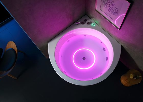Bathtub With 1350mm Circle Waterfall Bt Music Led Light