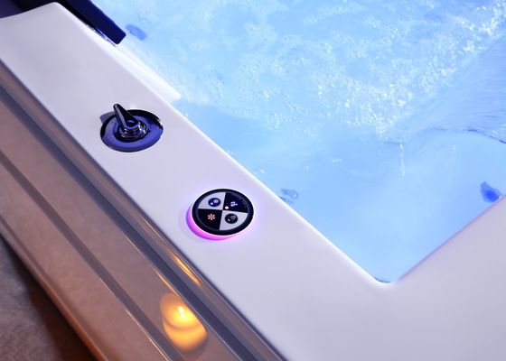 Rectangle Bathtub With Double Waterfall For  2 Person