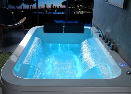 Massage Bathtub With Double Waterfall For  2 Person
