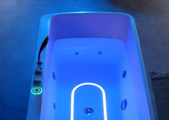 Massage Bathtub With One Piece Led Bottom Light
