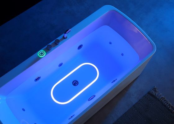 Massage Bathtub With One Piece Led Bottom Light