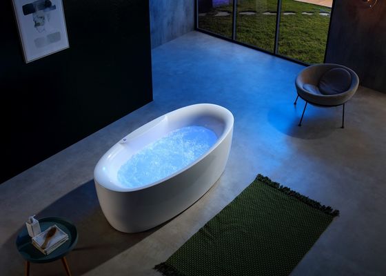 Bathtub With One Piece Led Bottom Light Bubble Bath