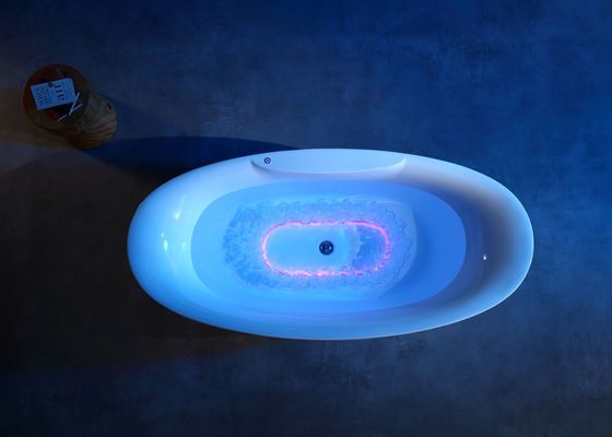 Bathtub With One Piece Led Bottom Light Bubble Bath