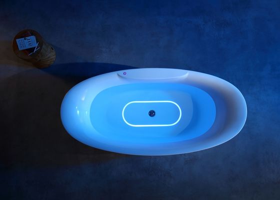 Bathtub With One Piece Led Bottom Light Bubble Bath