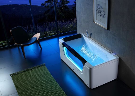 Outdoor Spa Massage Bathtub With Front Led Glass